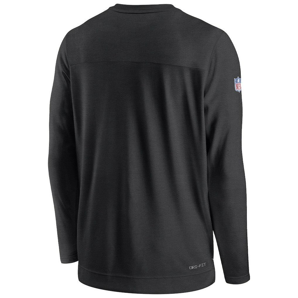 New Orleans Saints Sideline Lockup Performance Pullover Sweatshirt - Black Pullover