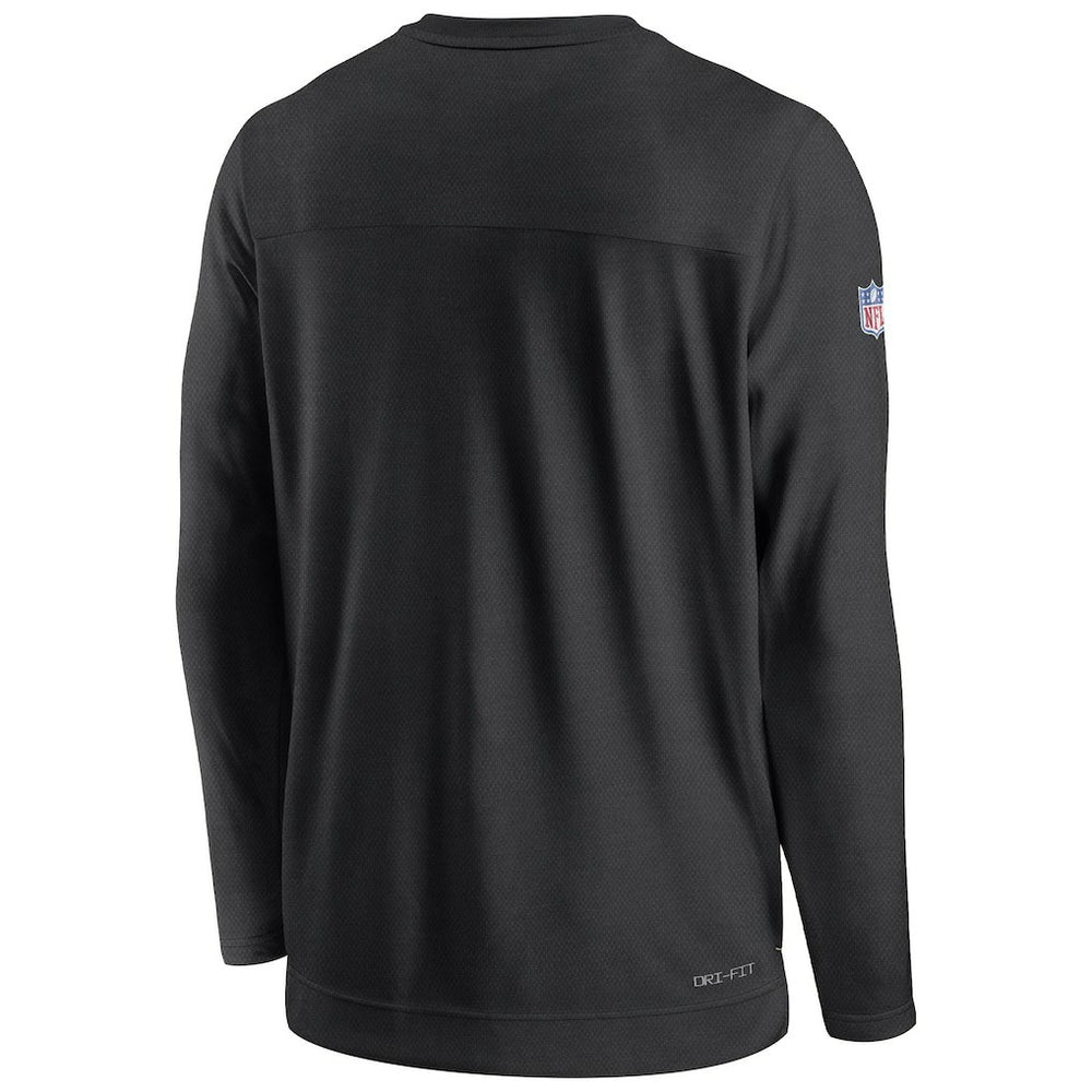 New Orleans Saints Sideline Lockup Performance Pullover Sweatshirt - Black Pullover