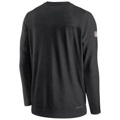 New Orleans Saints Sideline Lockup Performance Pullover Sweatshirt - Black Pullover
