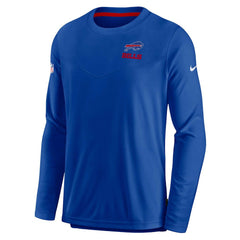 Buffalo Bills Sideline Lockup Performance Pullover Sweatshirt - Royal Pullover