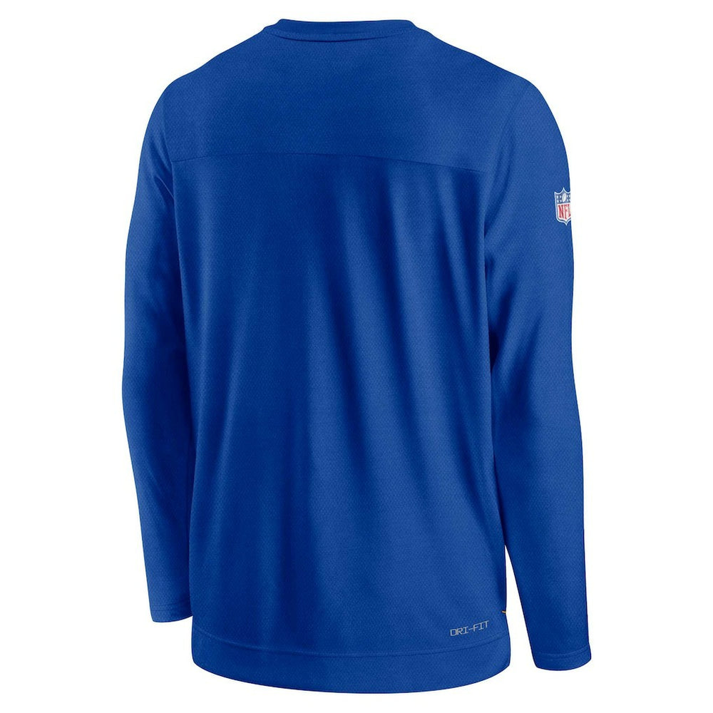 Buffalo Bills Sideline Lockup Performance Pullover Sweatshirt - Royal Pullover