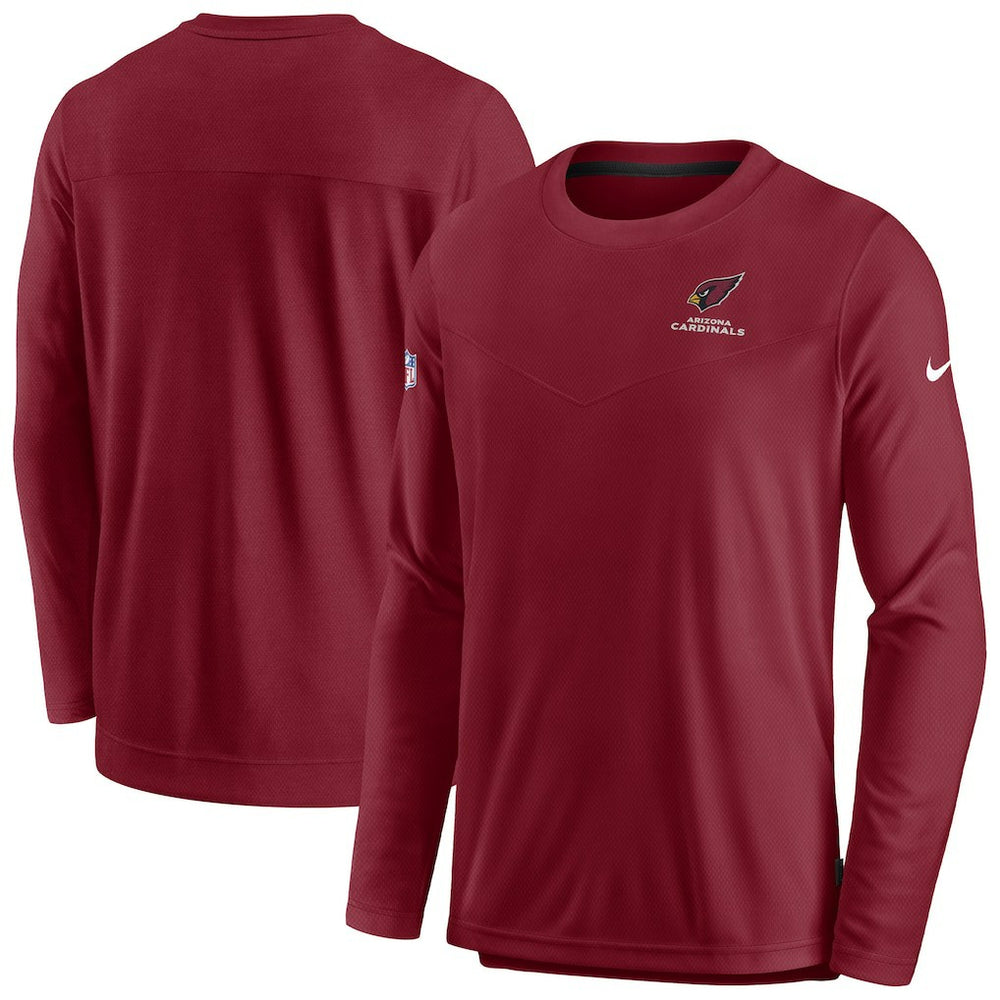 Arizona Cardinals Sideline Lockup Performance Pullover Sweatshirt - Cardinal Pullover