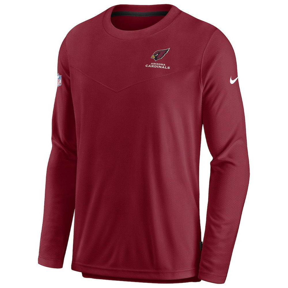 Arizona Cardinals Sideline Lockup Performance Pullover Sweatshirt - Cardinal Pullover