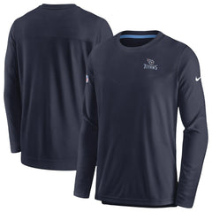 Tennessee Titans Sideline Lockup Performance Pullover Sweatshirt - Navy Pullover
