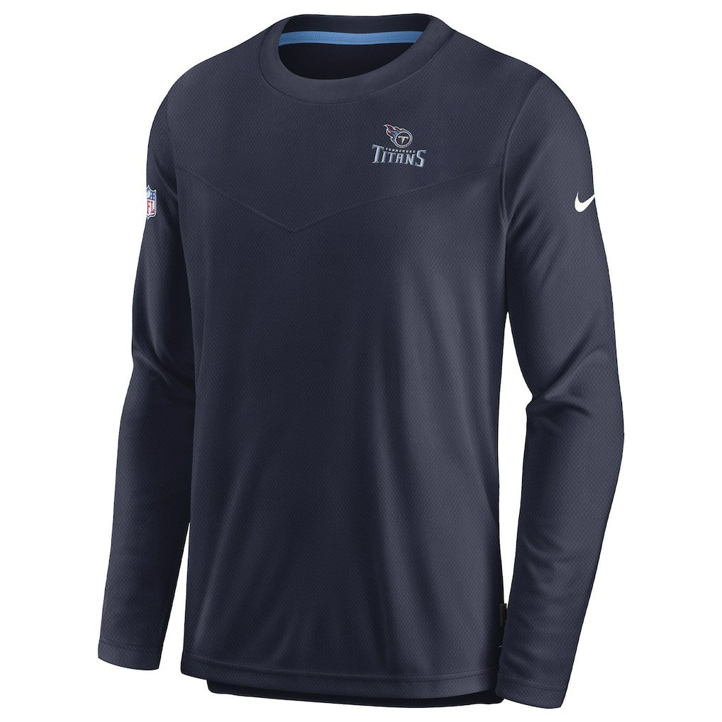 Tennessee Titans Sideline Lockup Performance Pullover Sweatshirt - Navy Pullover