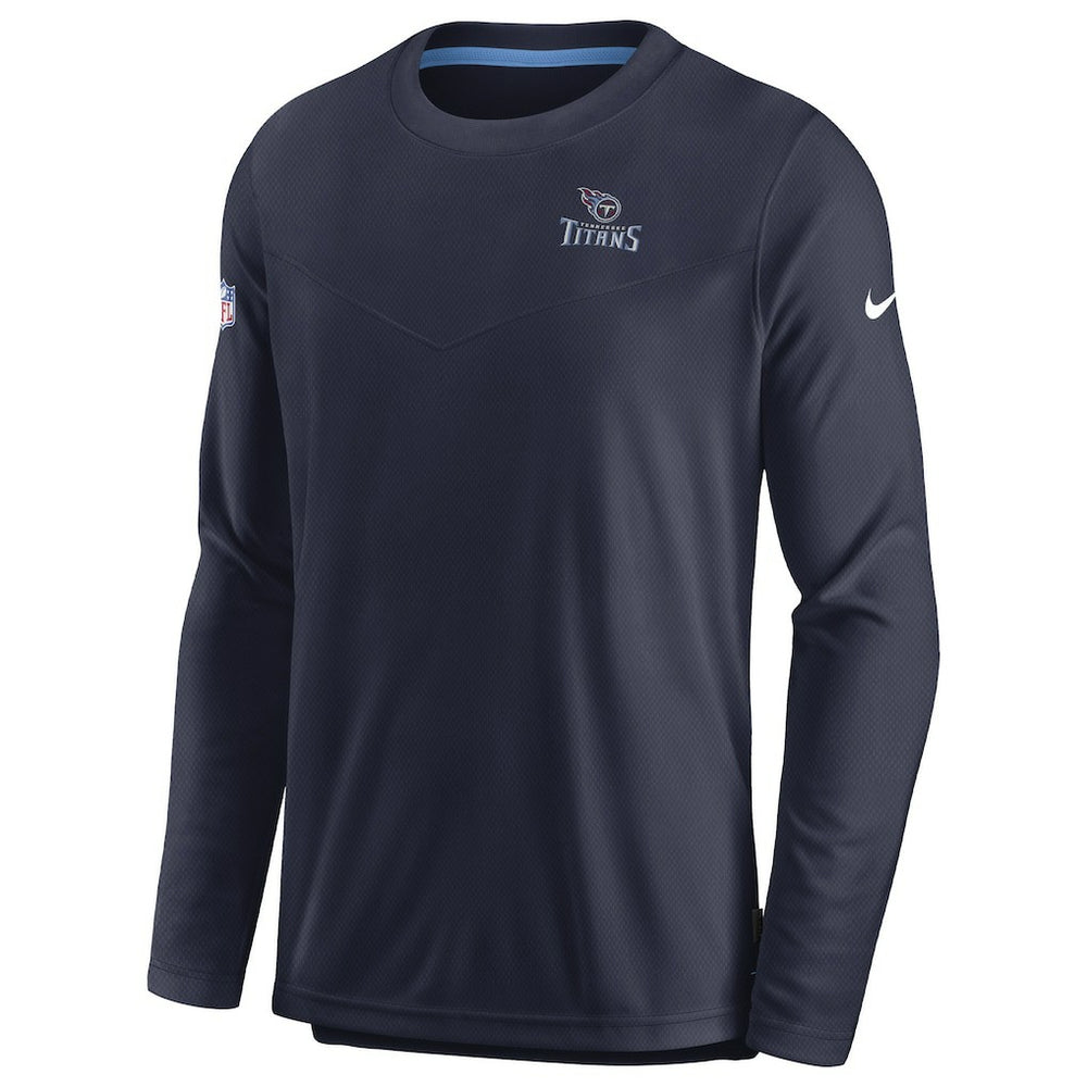 Tennessee Titans Sideline Lockup Performance Pullover Sweatshirt - Navy Pullover