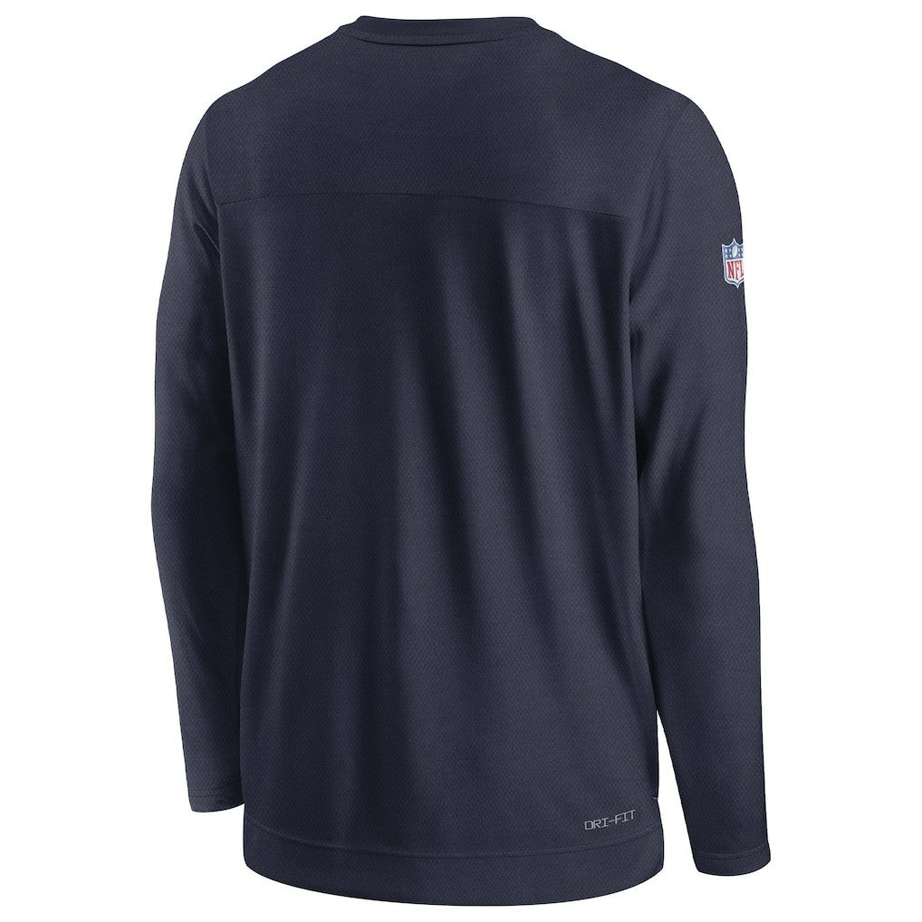 Tennessee Titans Sideline Lockup Performance Pullover Sweatshirt - Navy Pullover
