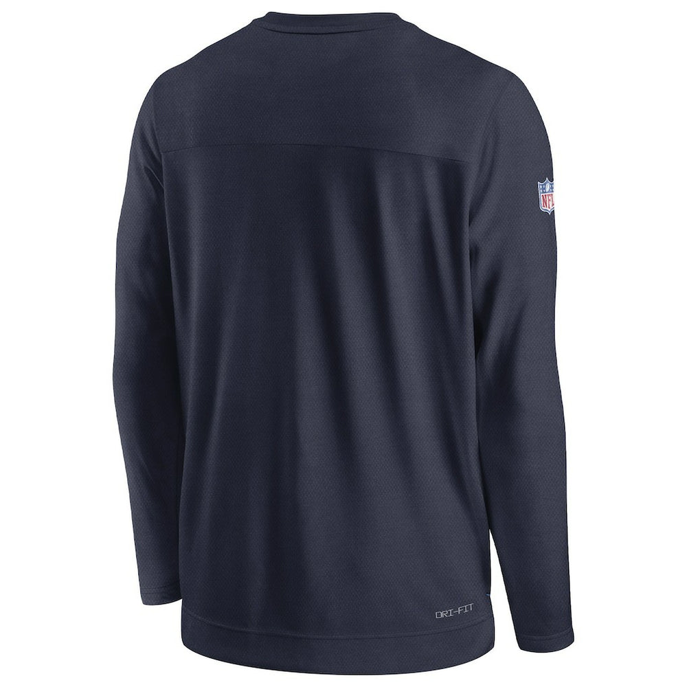 Tennessee Titans Sideline Lockup Performance Pullover Sweatshirt - Navy Pullover