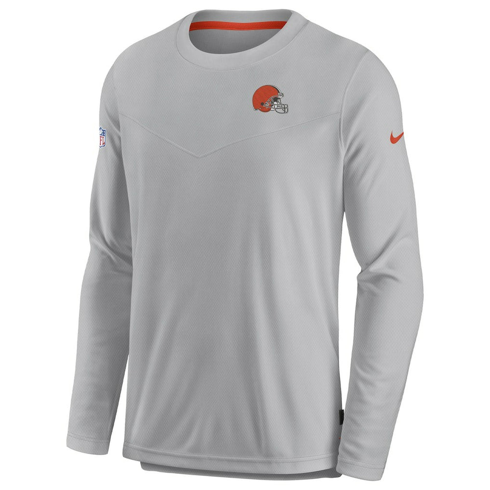 Cleveland Browns Sideline Lockup Performance Pullover Sweatshirt - Gray Pullover