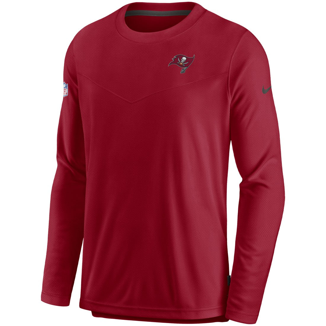 Tampa Bay Buccaneers Sideline Lockup Performance Pullover Sweatshirt - Red Pullover
