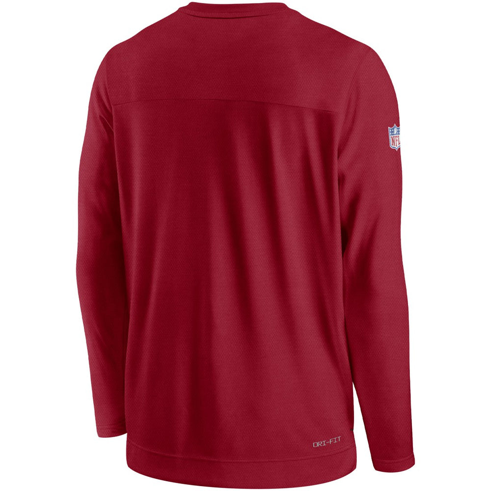 Tampa Bay Buccaneers Sideline Lockup Performance Pullover Sweatshirt - Red Pullover
