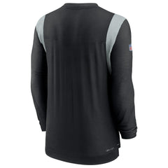 Las Vegas Raiders Sideline Tonal Logo Performance Player Long Sleeve T-Shirt - Black T-shirts