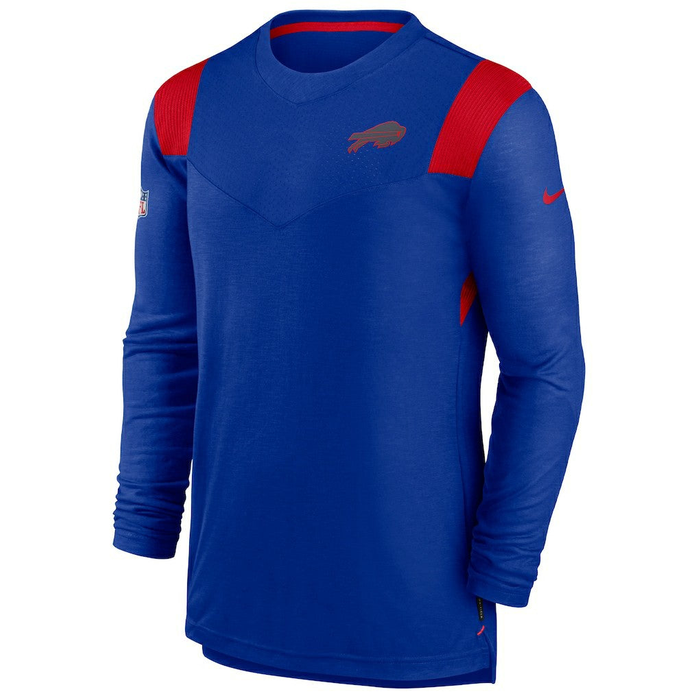 Buffalo Bills Sideline Tonal Logo Performance Player Long Sleeve T-Shirt - Royal T-shirts