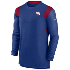 New York Giants Sideline Tonal Logo Performance Player Long Sleeve T-Shirt - Royal T-shirts