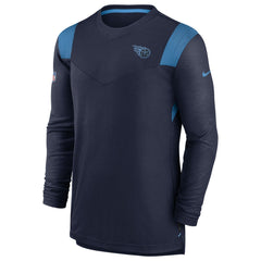 Tennessee Titans Sideline Tonal Logo Performance Player Long Sleeve T-Shirt - Navy T-shirts
