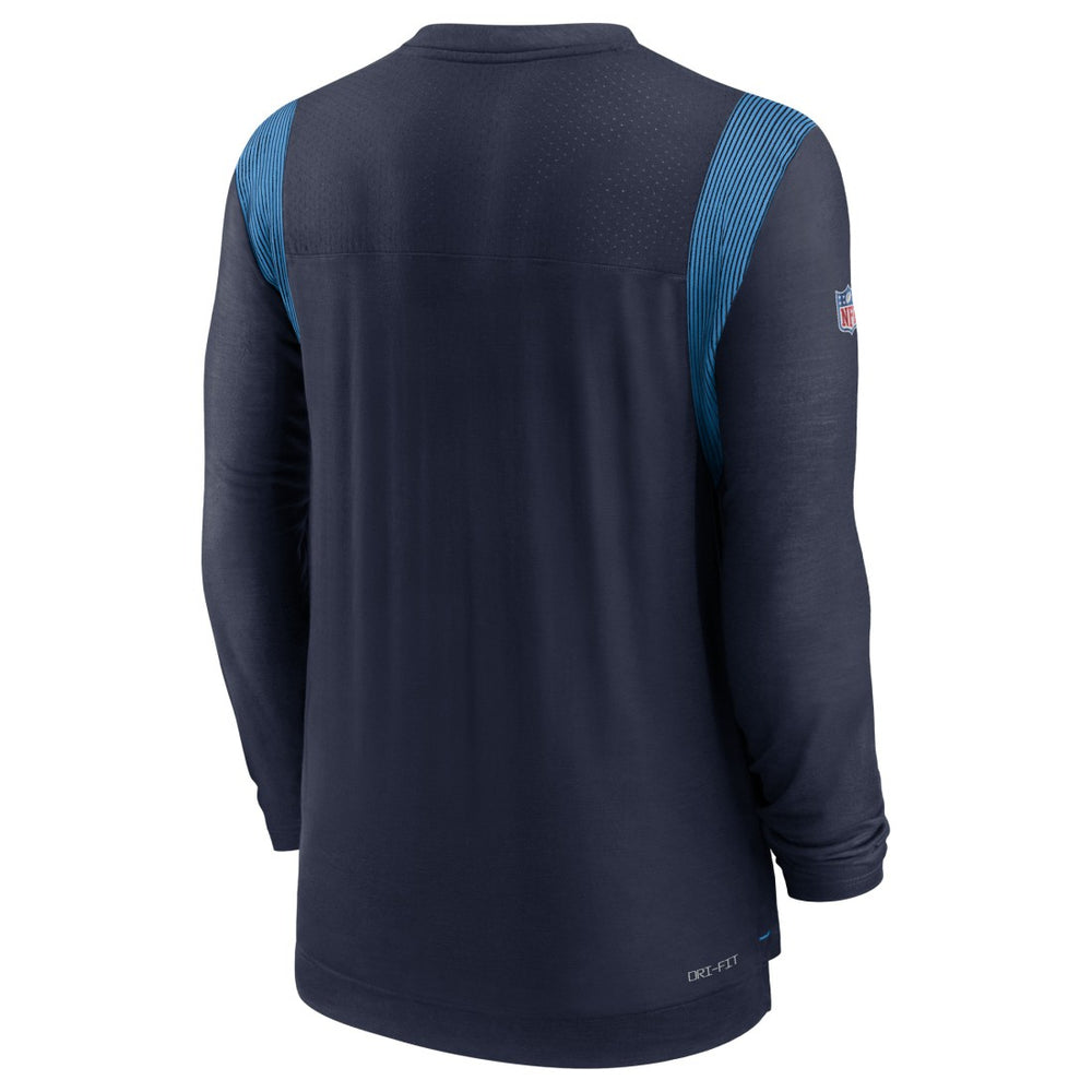Tennessee Titans Sideline Tonal Logo Performance Player Long Sleeve T-Shirt - Navy T-shirts