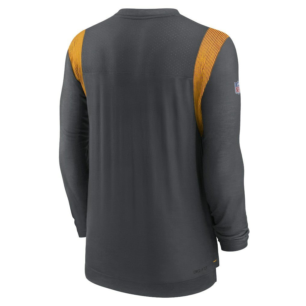 Washington Commanders Sideline Tonal Logo Performance Player Long Sleeve T-Shirt - Charcoal T-shirts