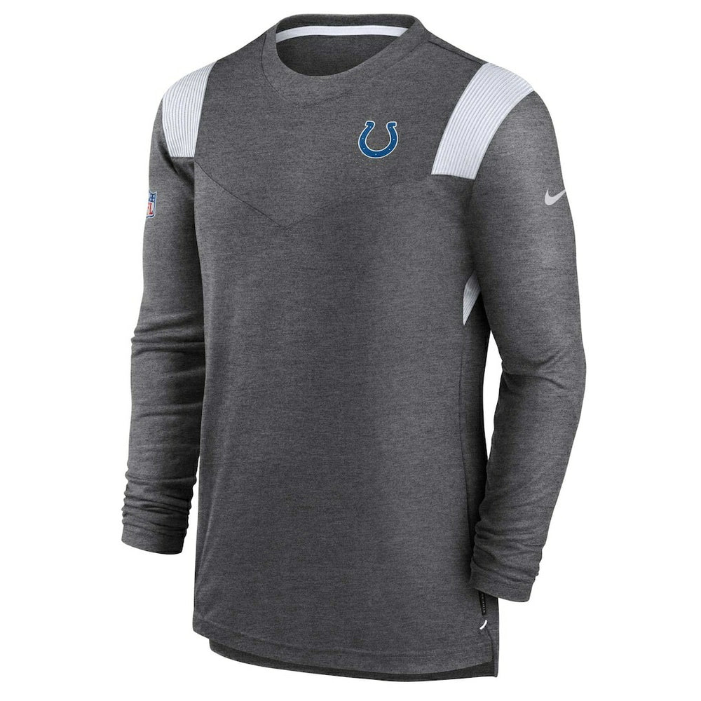 Indianapolis Colts Sideline Tonal Logo Performance Player Long Sleeve T-Shirt - Charcoal T-shirts