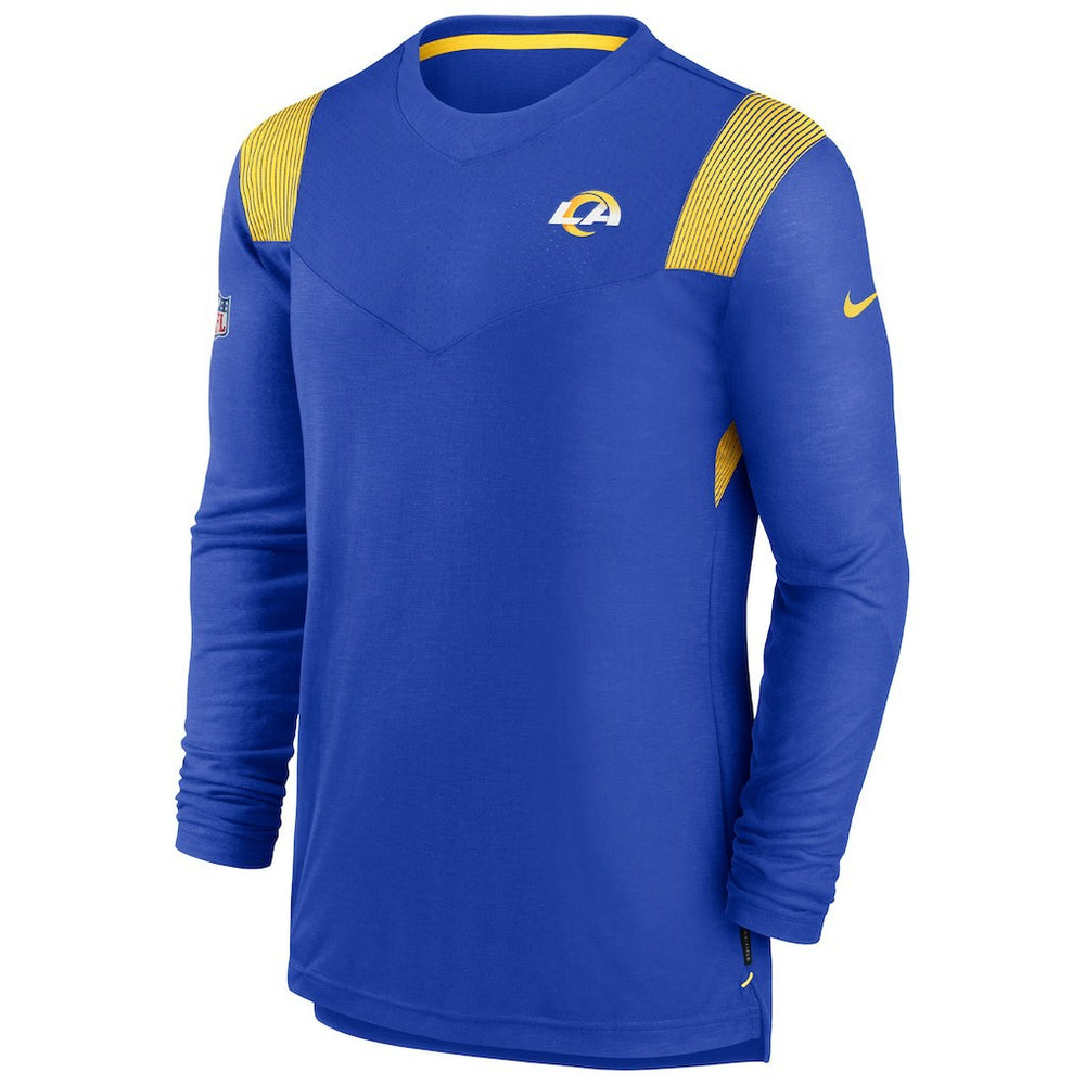 Los Angeles Rams Sideline Tonal Logo Performance Player Long Sleeve T-Shirt - Royal T-shirts
