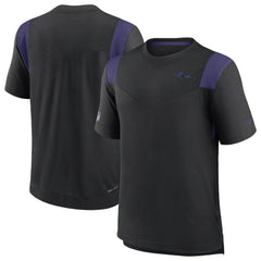 Baltimore Ravens Sideline Tonal Logo Performance Player T-Shirt - Black T-shirts