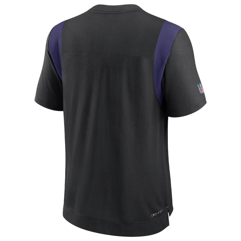 Baltimore Ravens Sideline Tonal Logo Performance Player T-Shirt - Black T-shirts