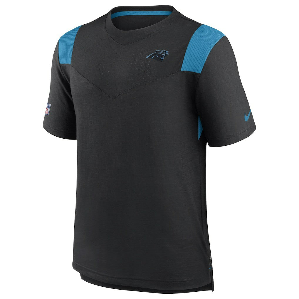 Carolina Panthers Sideline Tonal Logo Performance Player T-Shirt - Black T-shirts
