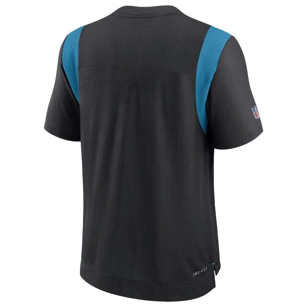 Carolina Panthers Sideline Tonal Logo Performance Player T-Shirt - Black T-shirts