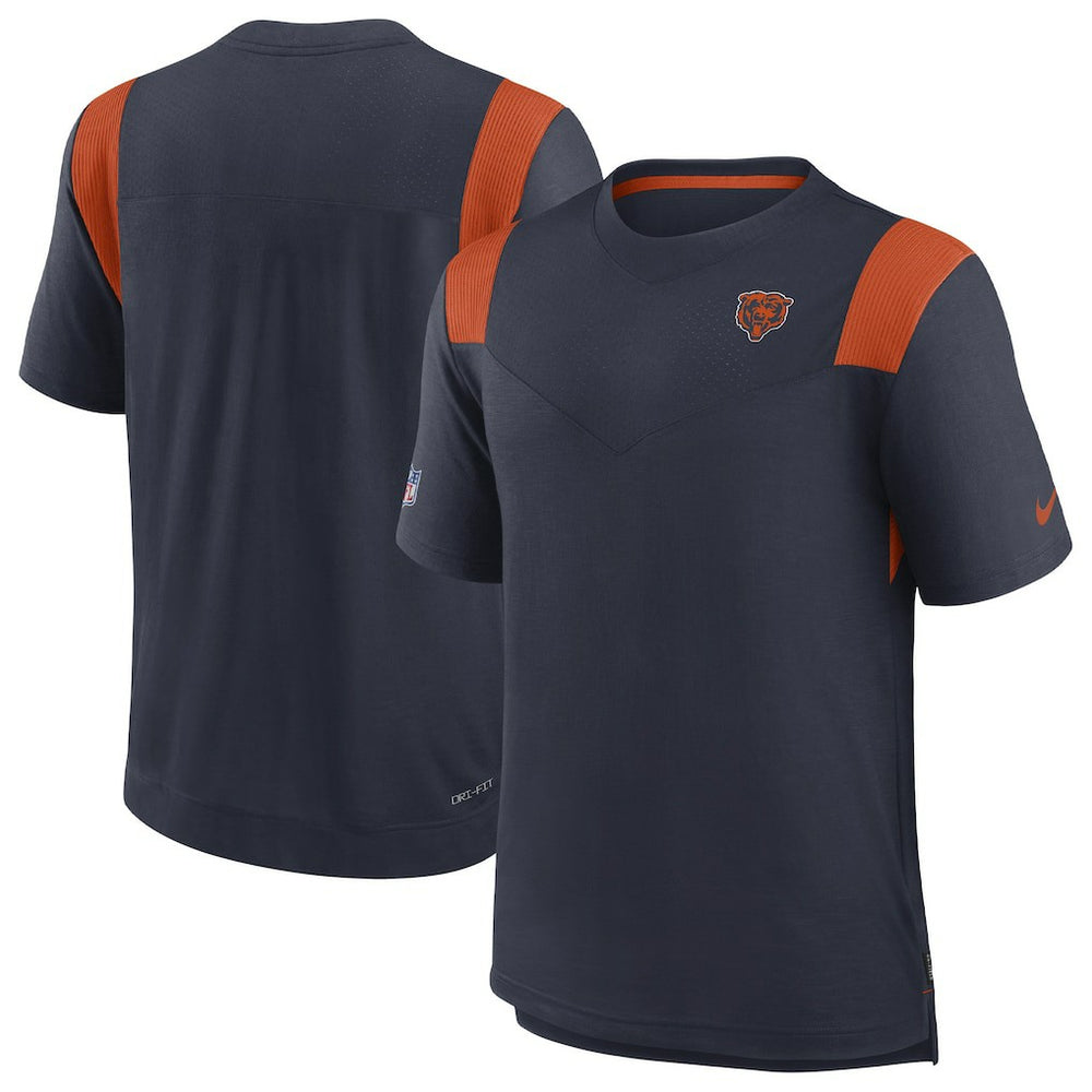 Chicago Bears Sideline Tonal Logo Performance Player T-Shirt - Navy T-shirts