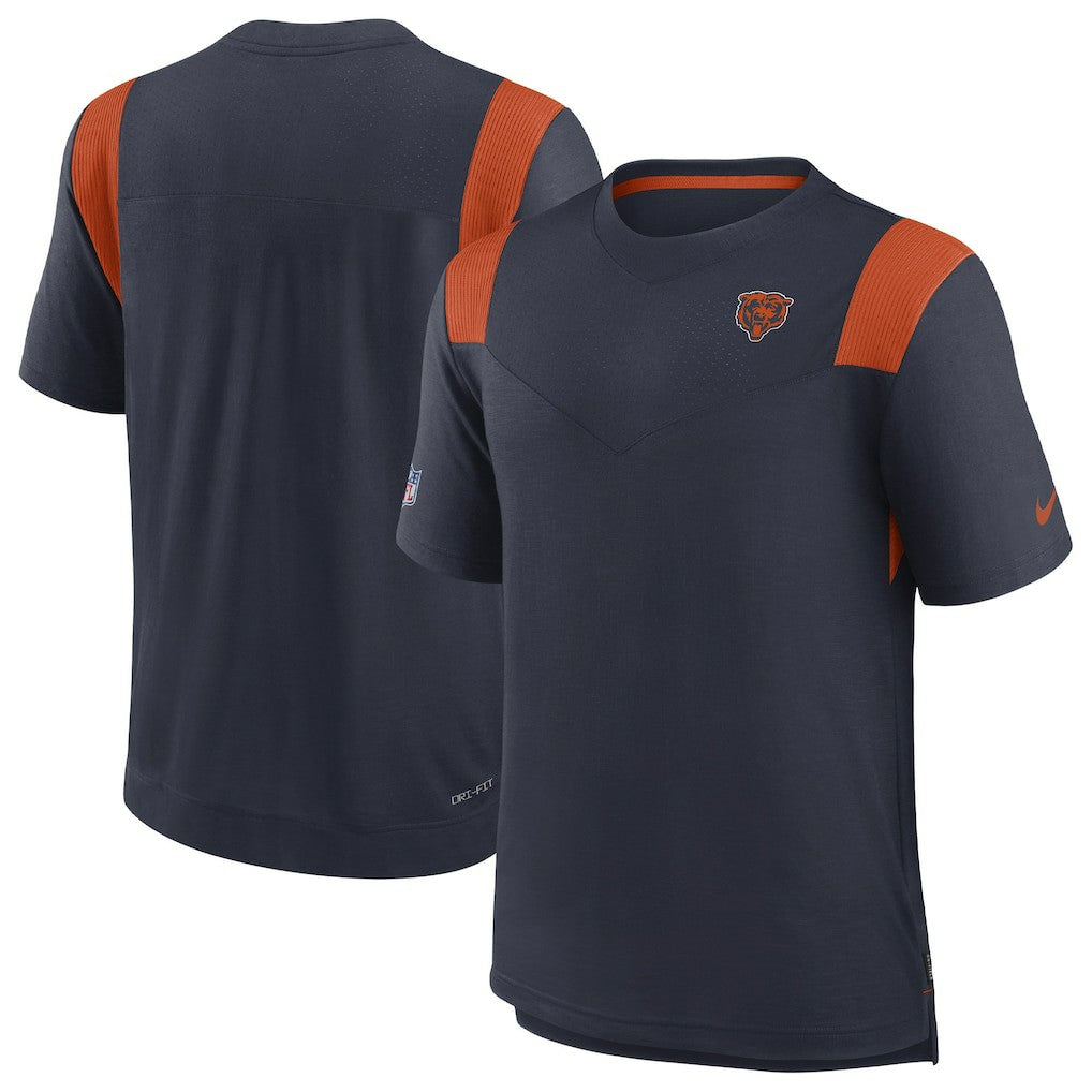 Chicago Bears Sideline Tonal Logo Performance Player T-Shirt - Navy T-shirts