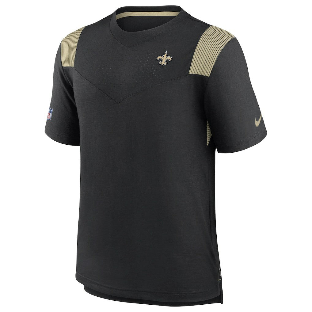 New Orleans Saints Sideline Tonal Logo Performance Player T-Shirt - Black T-shirts