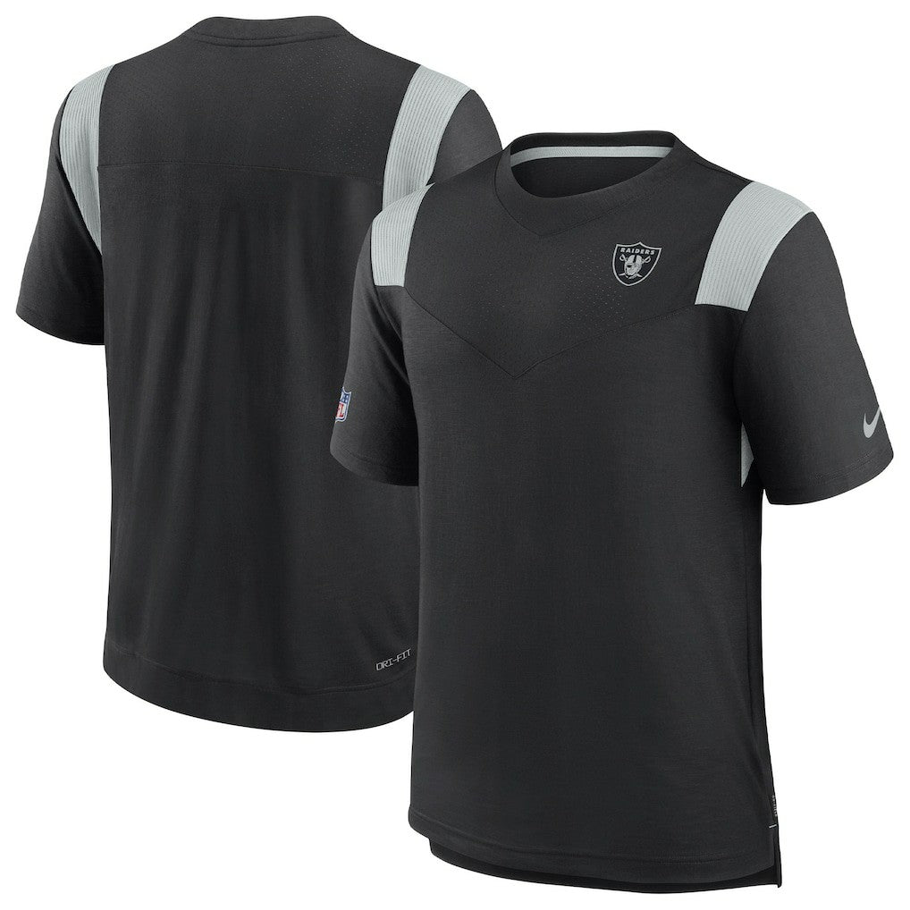 Las Vegas Raiders 2022 Sideline Tonal Logo Performance Player T-Shirt - Black T-shirts