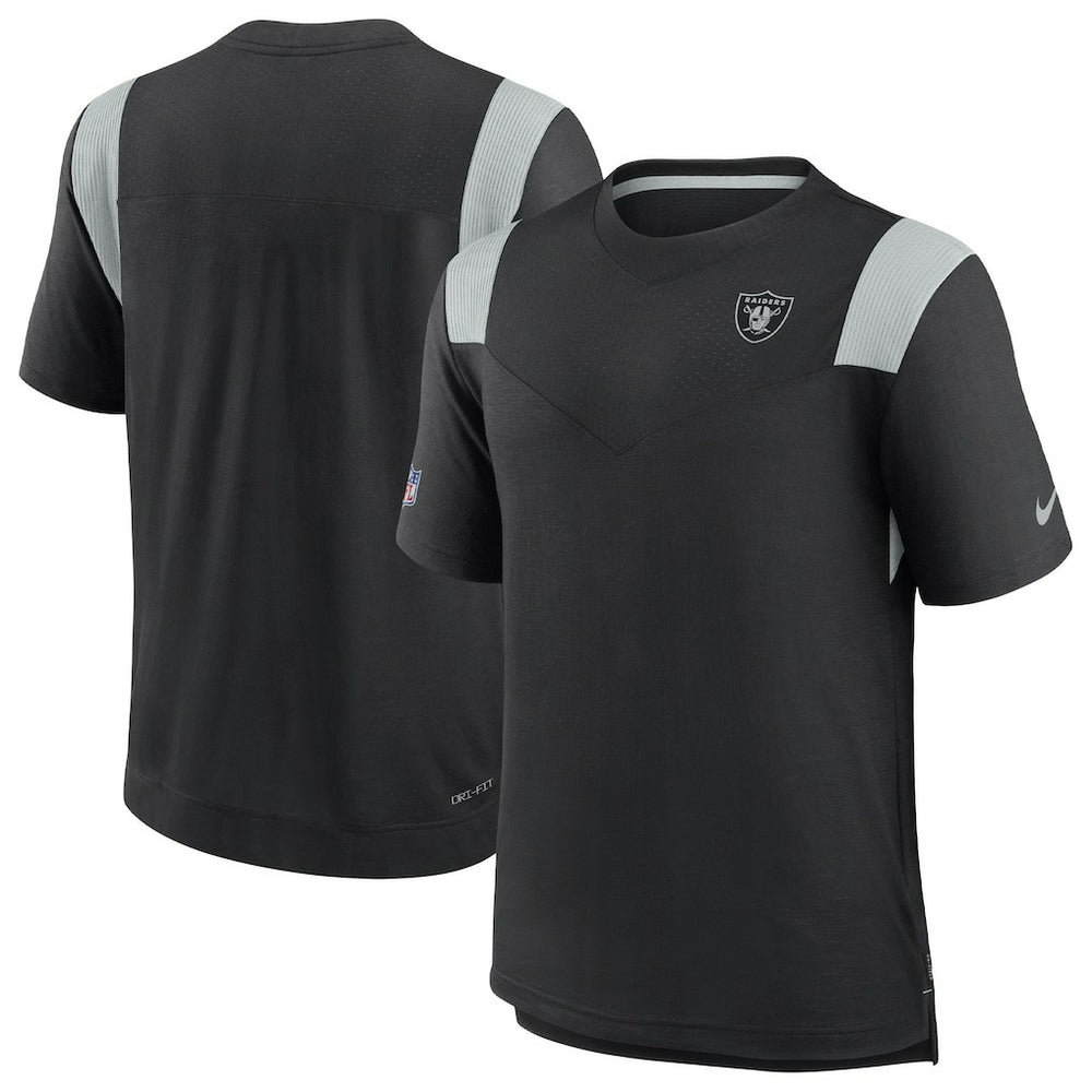 Las Vegas Raiders 2022 Sideline Tonal Logo Performance Player T-Shirt - Black T-shirts