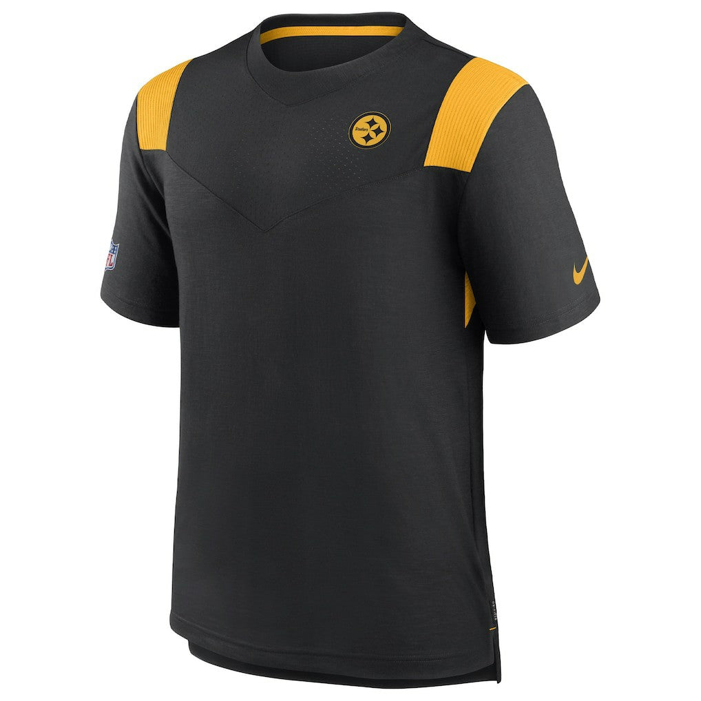 Pittsburgh Steelers Sideline Tonal Logo Performance Player T-Shirt - Black T-shirts