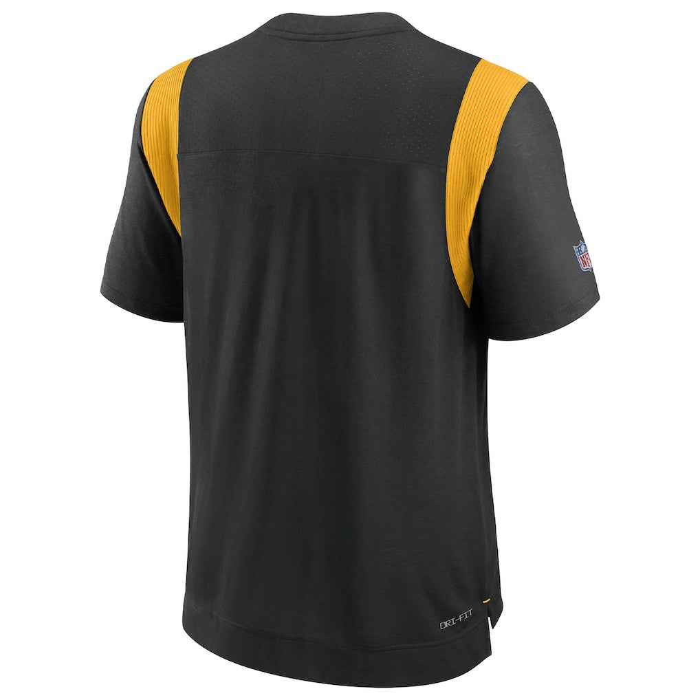 Pittsburgh Steelers Sideline Tonal Logo Performance Player T-Shirt - Black T-shirts
