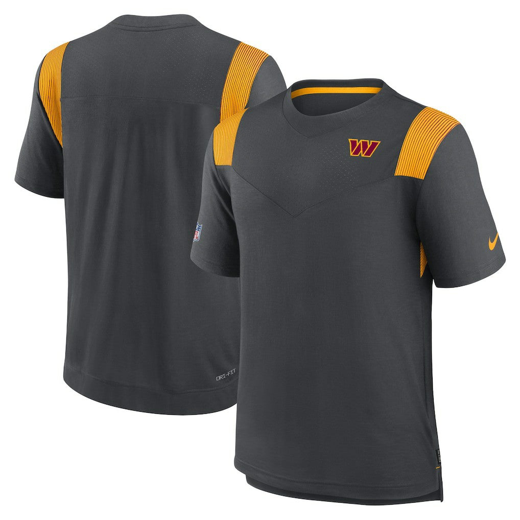 Washington Commanders Sideline Tonal Logo Performance Player T-Shirt - Charcoal T-shirts