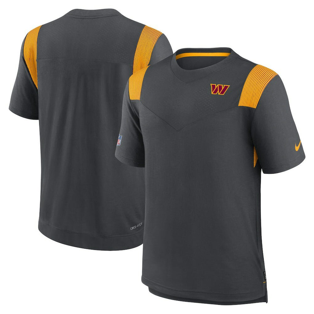 Washington Commanders Sideline Tonal Logo Performance Player T-Shirt - Charcoal T-shirts