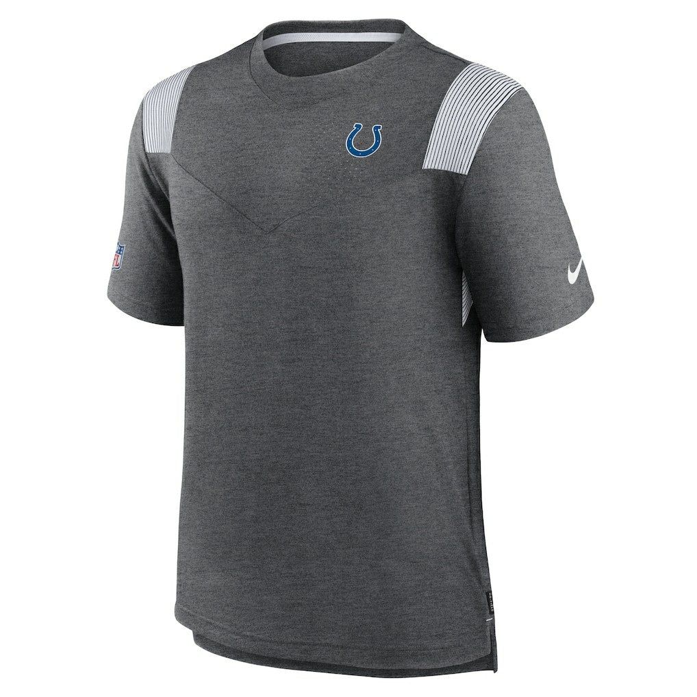 Indianapolis Colts Sideline Tonal Logo Performance Player T-Shirt - Heather Charcoal T-shirts