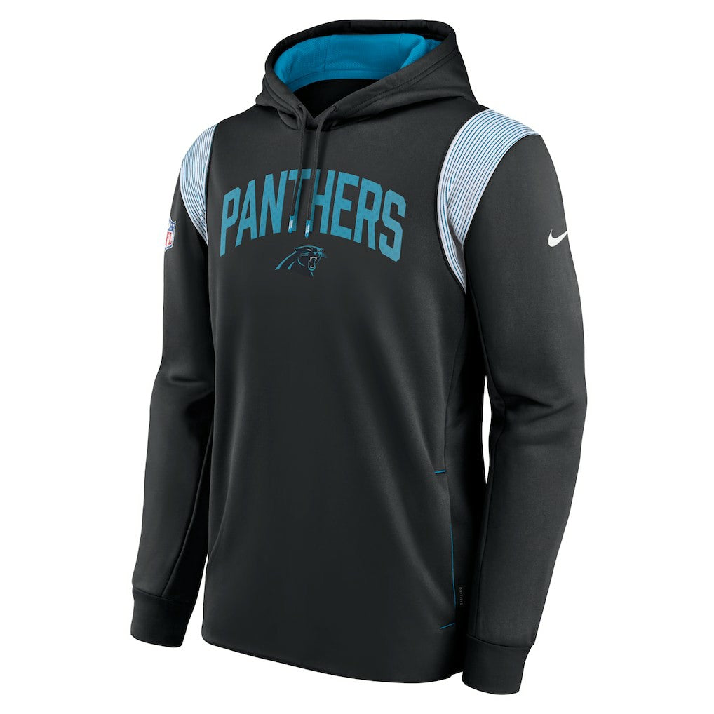 Carolina Panthers Sideline Athletic Stack Performance Pullover Hoodie - Black Hoodies