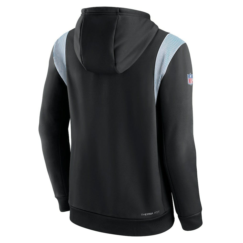 Carolina Panthers Sideline Athletic Stack Performance Pullover Hoodie - Black Hoodies