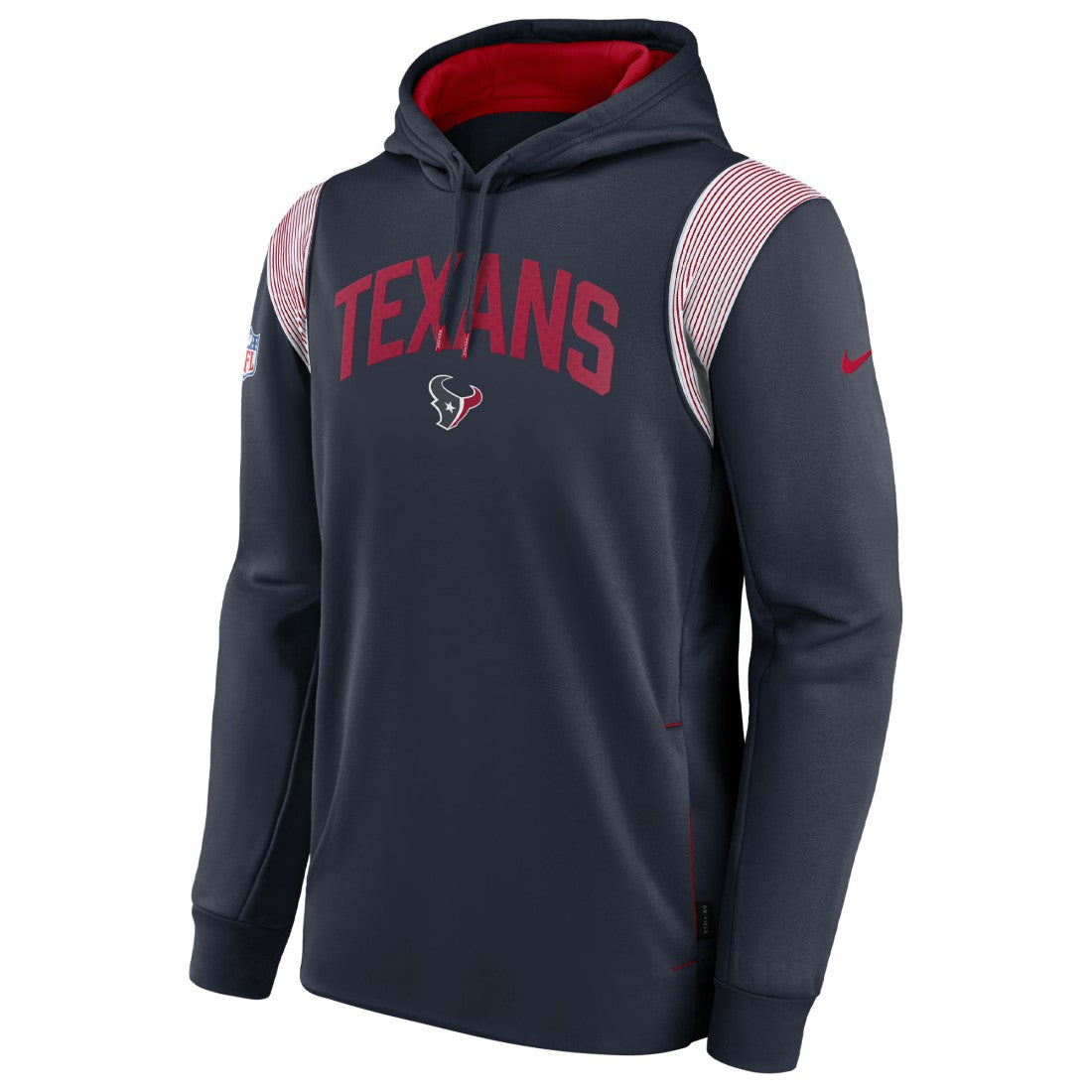 Houston Texans Sideline Athletic Stack Performance Pullover Hoodie - Navy Hoodies