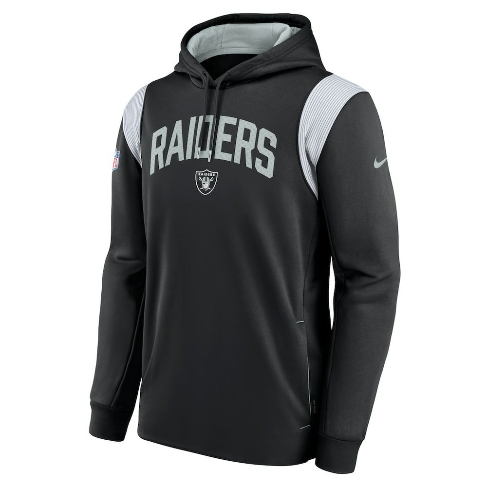 Las Vegas Raiders Sideline Athletic Stack Performance Pullover Hoodie - Black Hoodies