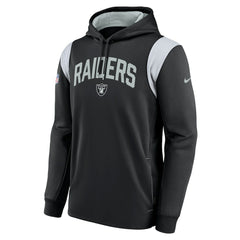 Las Vegas Raiders Sideline Athletic Stack Performance Pullover Hoodie - Black Hoodies
