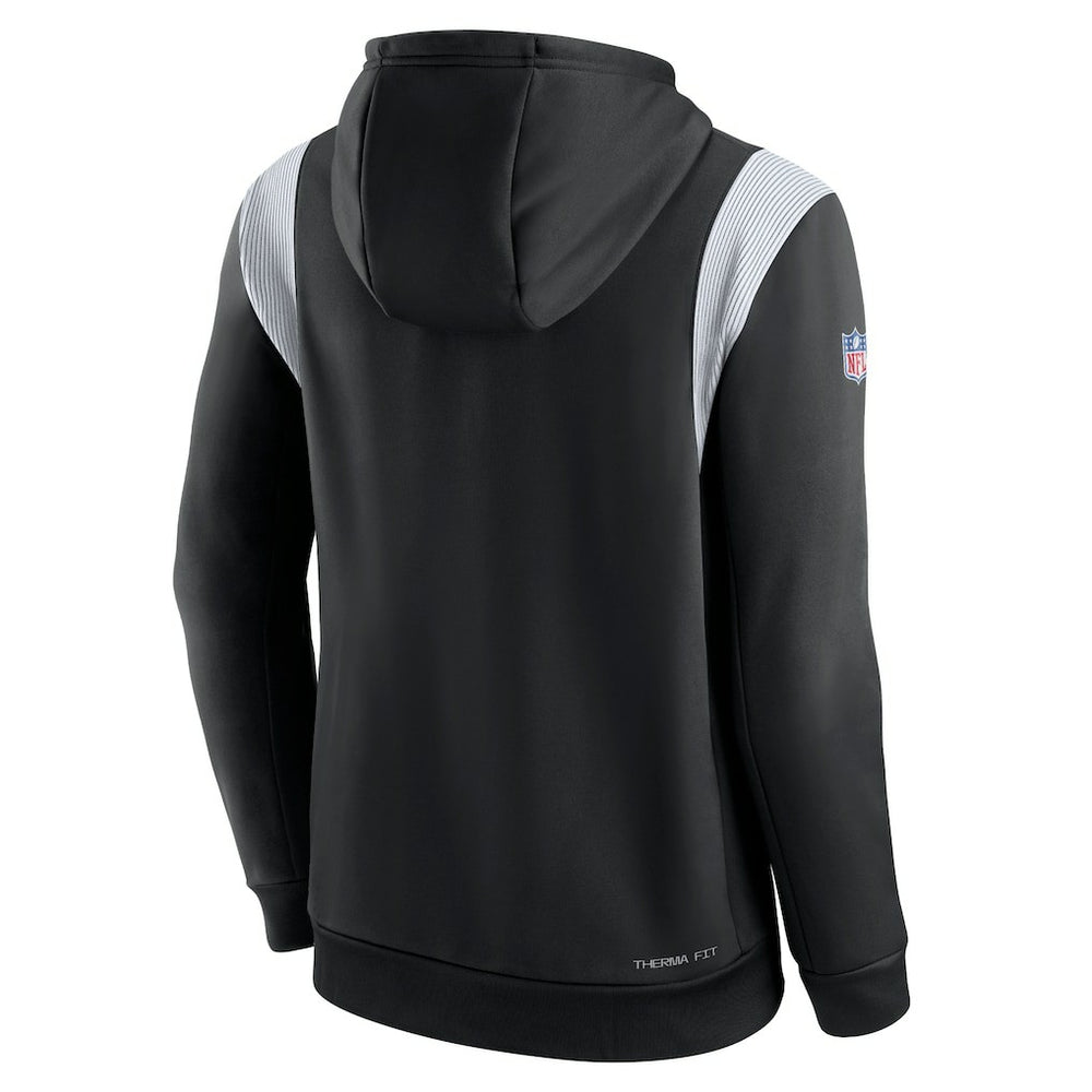 Las Vegas Raiders Sideline Athletic Stack Performance Pullover Hoodie - Black Hoodies