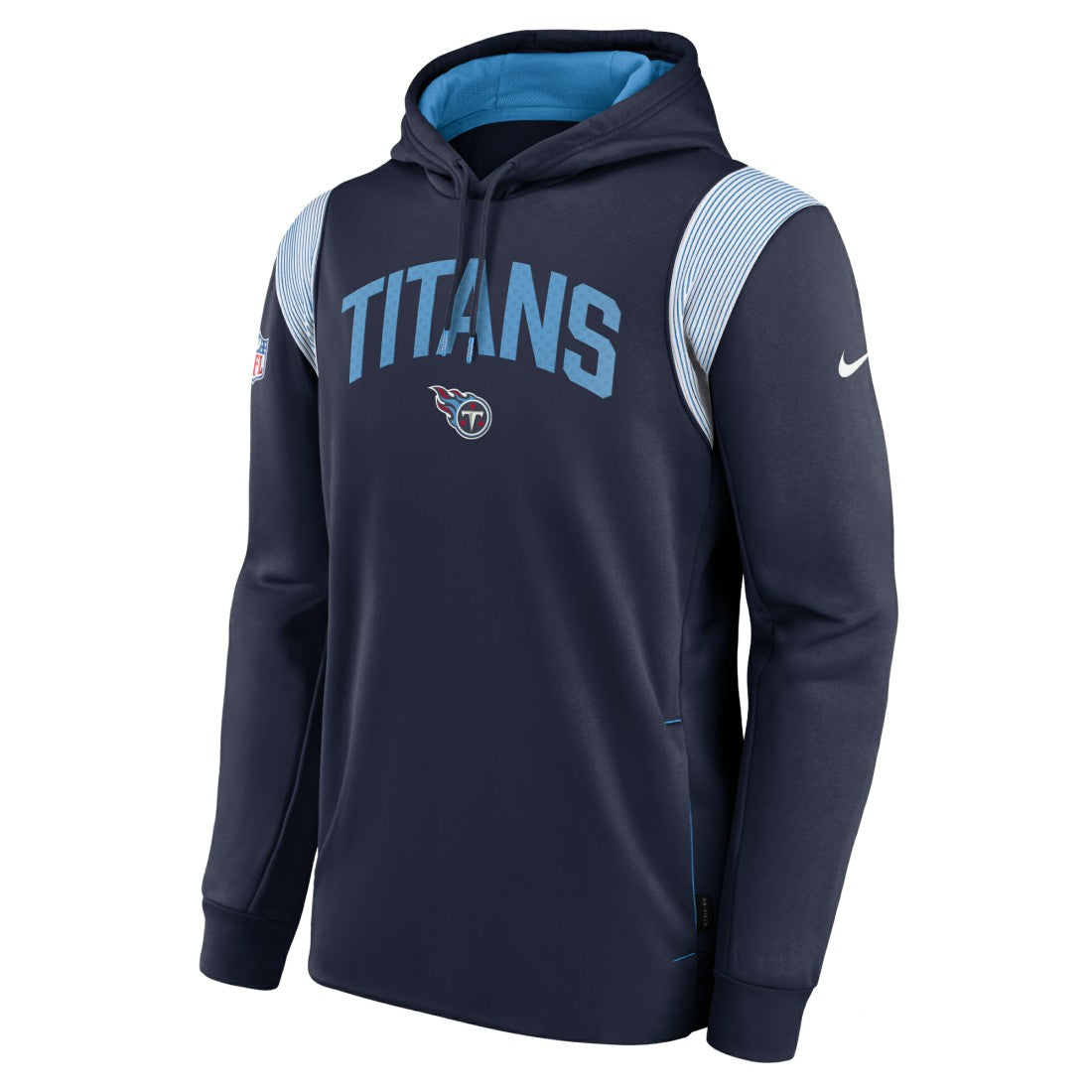 Tennessee Titans Sideline Athletic Stack Performance Pullover Hoodie - Navy Hoodies