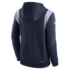 Tennessee Titans Sideline Athletic Stack Performance Pullover Hoodie - Navy Hoodies