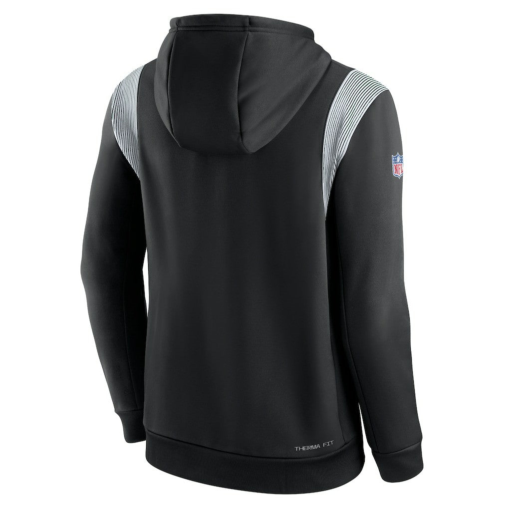 New York Jets Sideline Athletic Stack Performance Pullover Hoodie - Black Hoodies