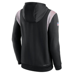 Atlanta Falcons Sideline Athletic Stack Performance Pullover Hoodie - Black Hoodies
