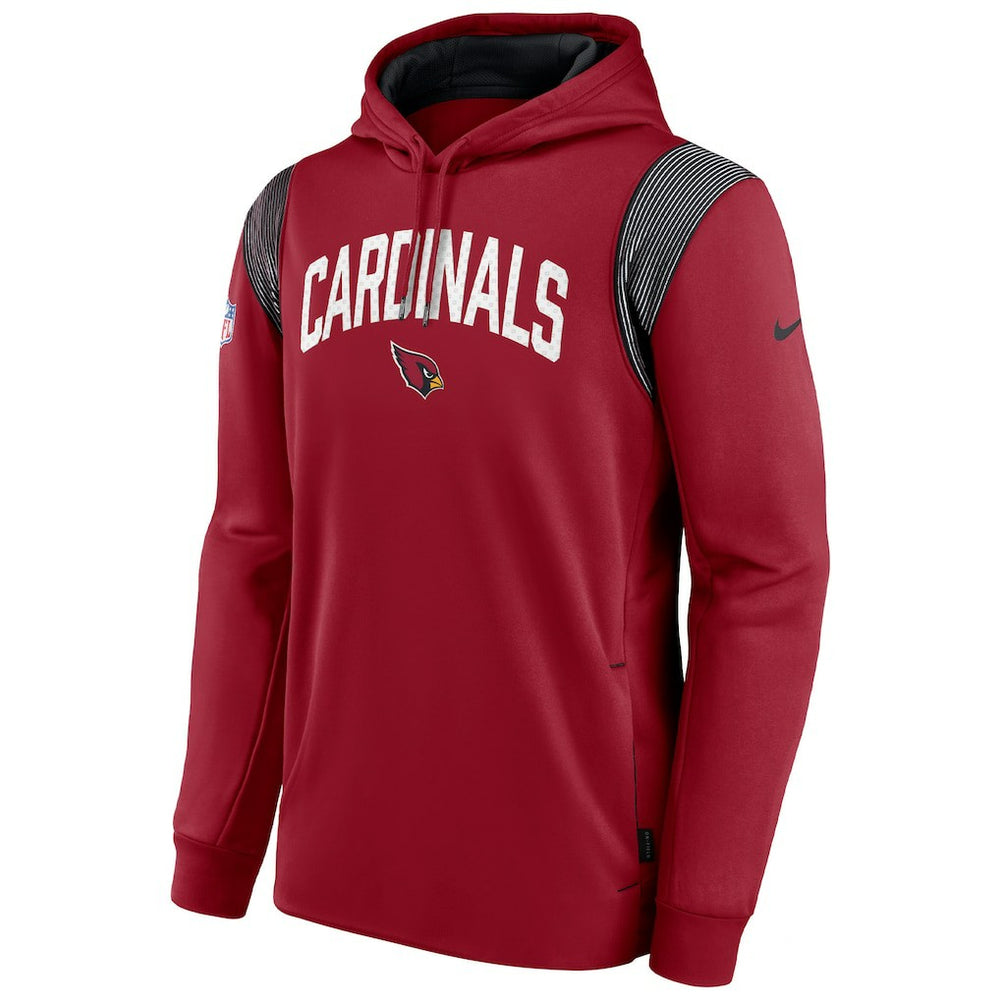 Arizona Cardinals Sideline Athletic Stack Performance Pullover Hoodie - Cardinal Hoodies