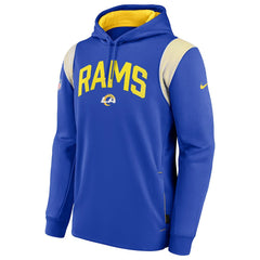 Los Angeles Rams Sideline Athletic Stack Performance Pullover Hoodie - Royal Hoodies