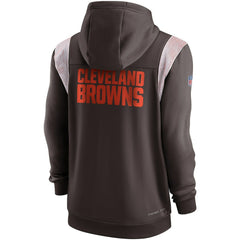 Cleveland Browns Performance Sideline Lockup Full-Zip Hoodie - Brown Hoodies